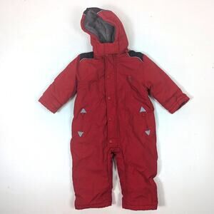 Mayoral Snowsuit Baby Size 12m Red Winter Detachable Hood